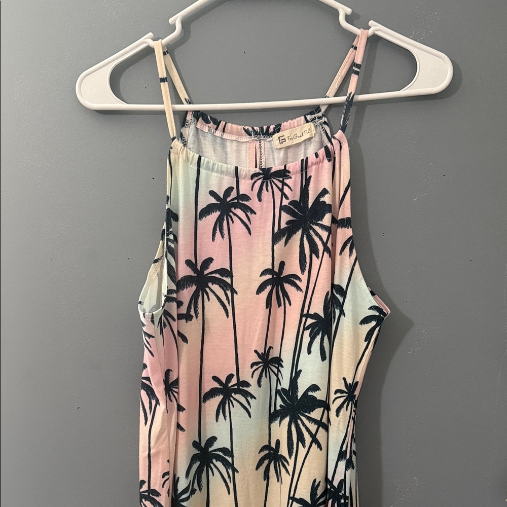 Stylish Palm Print Camisole in Pastel Shades
